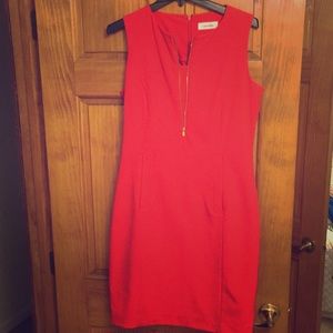 Fun, vibrant color Calvin Klein size 8 dress
